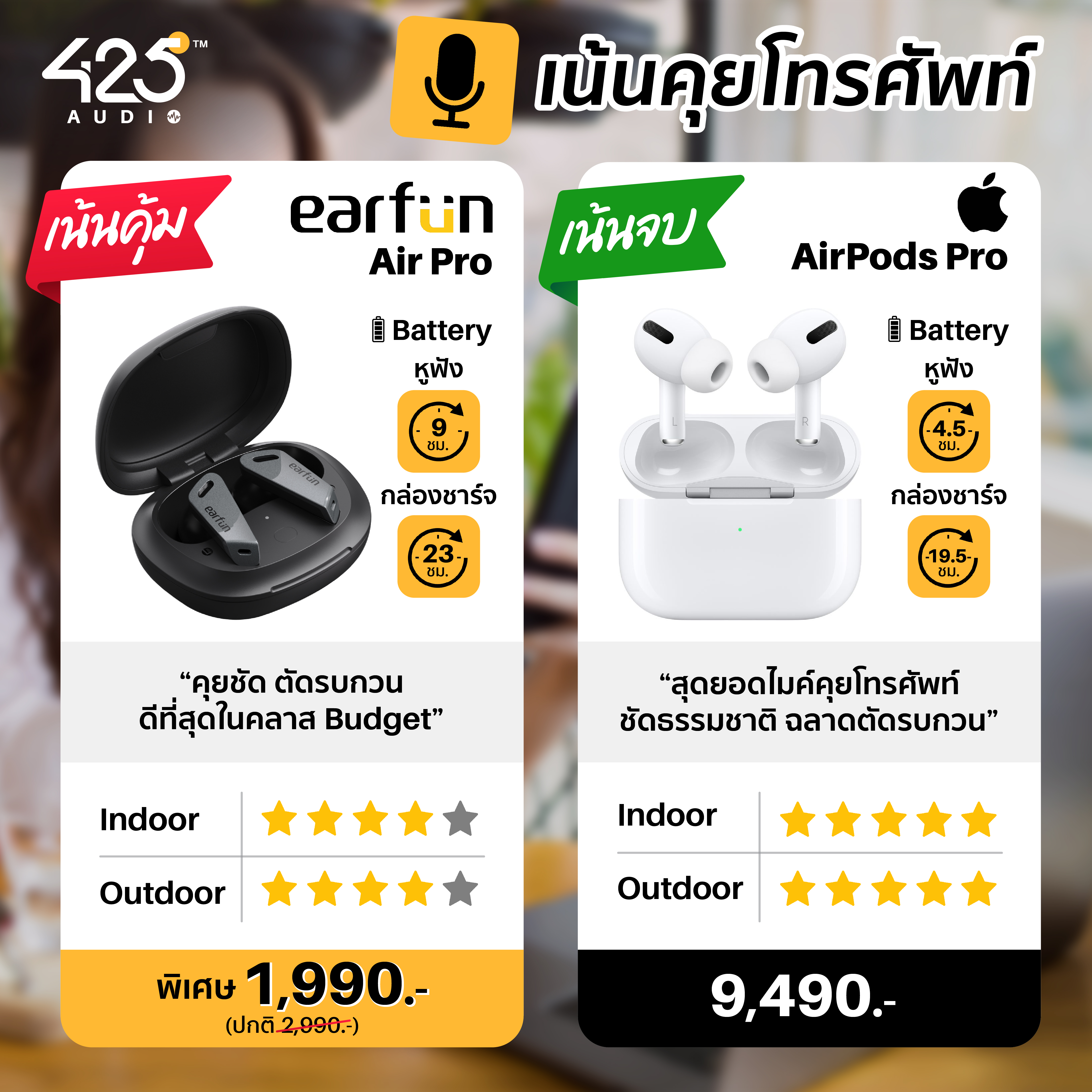 หูฟังไร้สาย, หูฟัง true wireless, หูฟังคุ้มค่า, hi-end mpow, soundpeats, klipsch, earfun, sony h1, earfun free pro, earfun air pro, sony wf-1000xm4